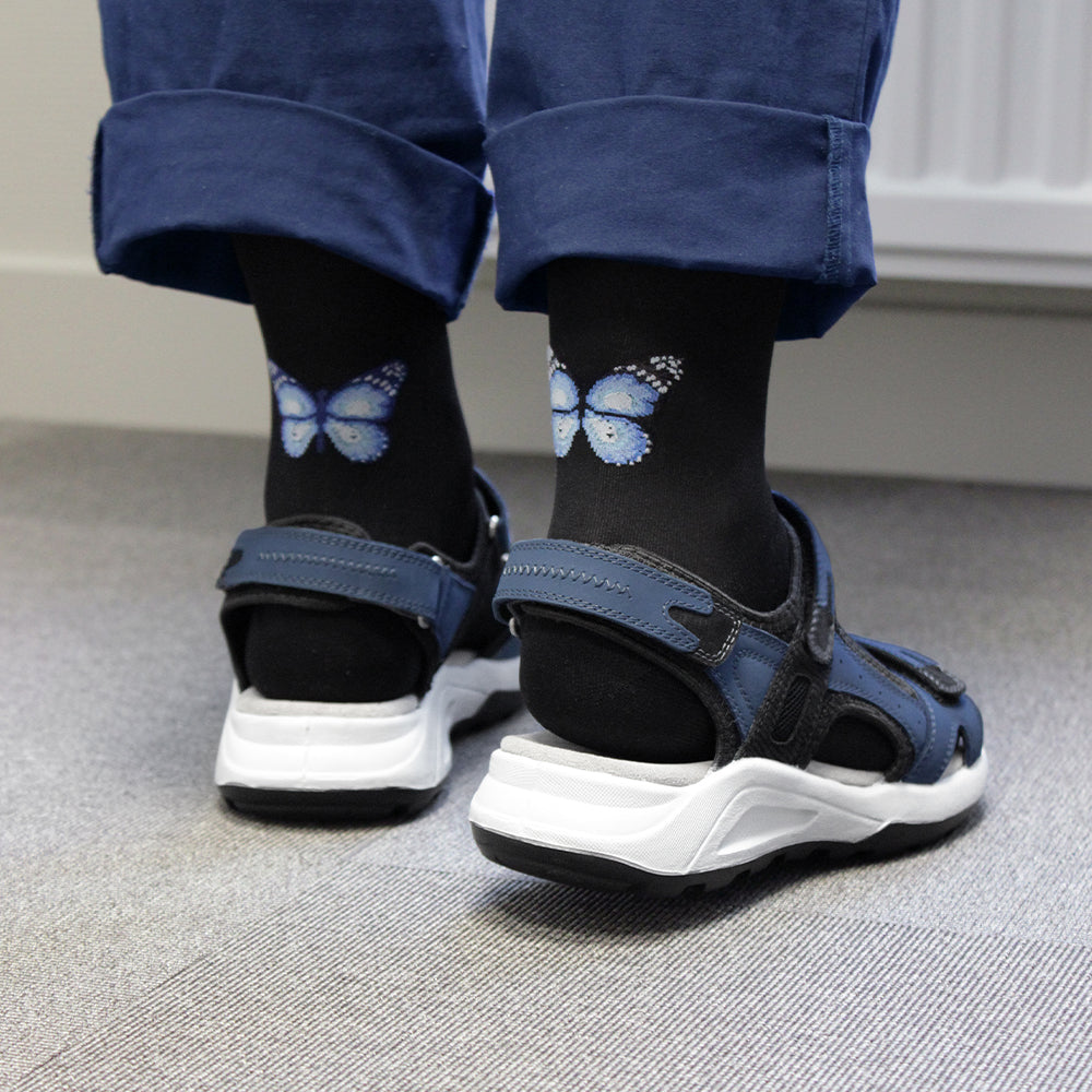 Minfot Nyhamn Sandaler Dame Nubuck Blå