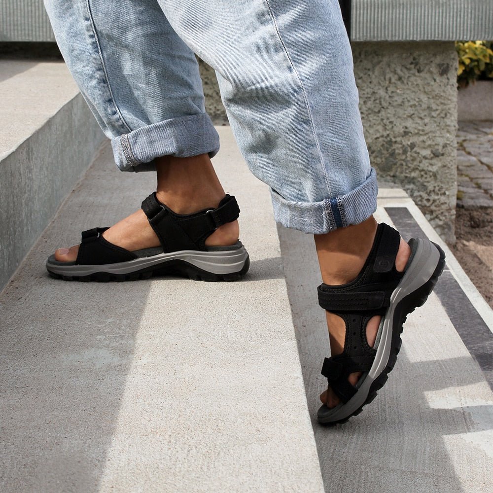 Minfot Sandaler Sandhamn Dame Nubuck Black