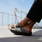 Minfot Softstep Sandaler Dame Biosandal 2-remmer Tropical Glow Svart