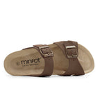 Minfot Upstep Lill Sandaler Dame Semsket Skinn Brun