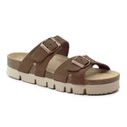 Minfot Upstep Lill Sandaler Dame Semsket Skinn Brun
