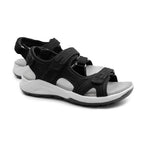 Minfot Nyhamn Sandaler Dame Nubuck Svart