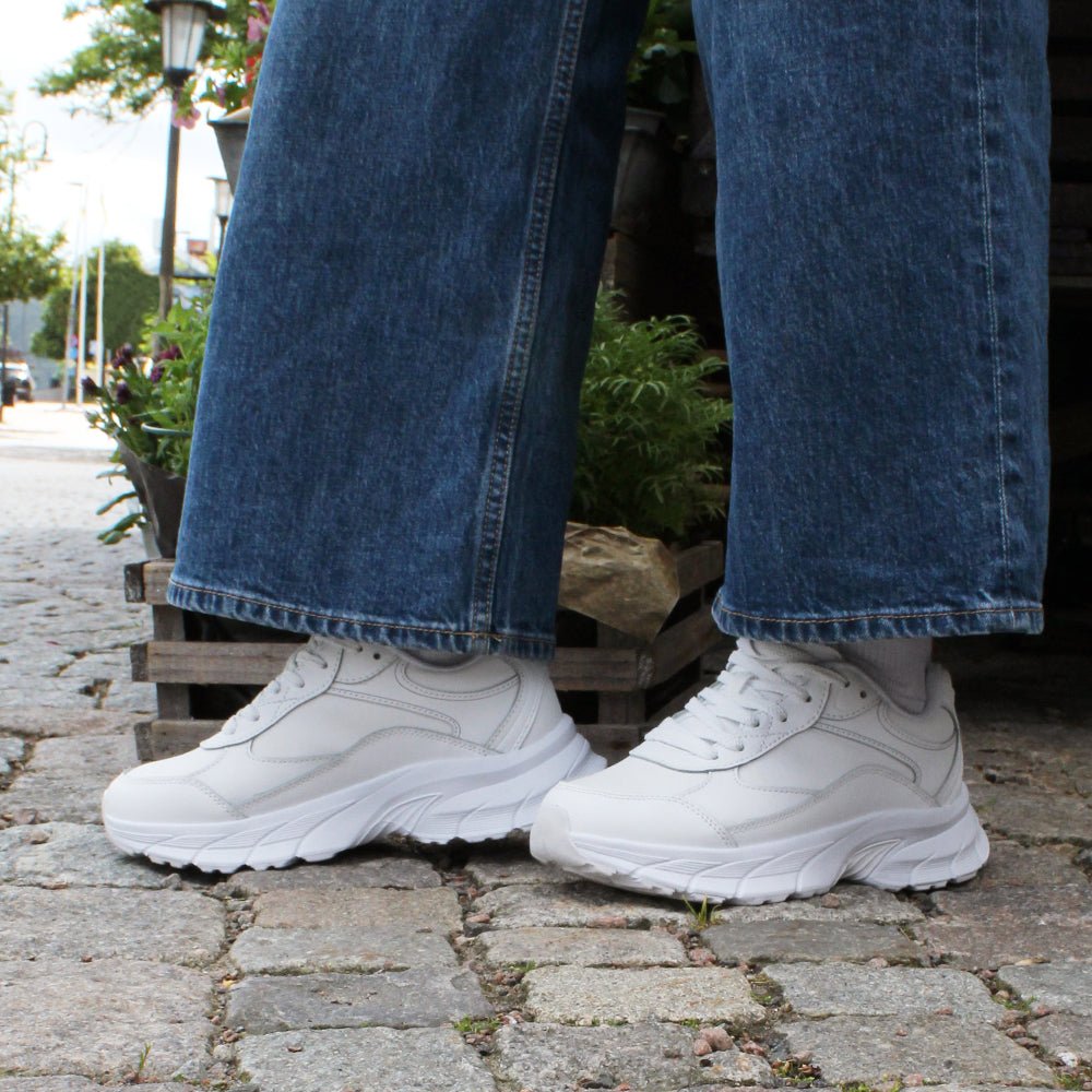 Minfot Joy Sneaker Dame Skinn Hvit