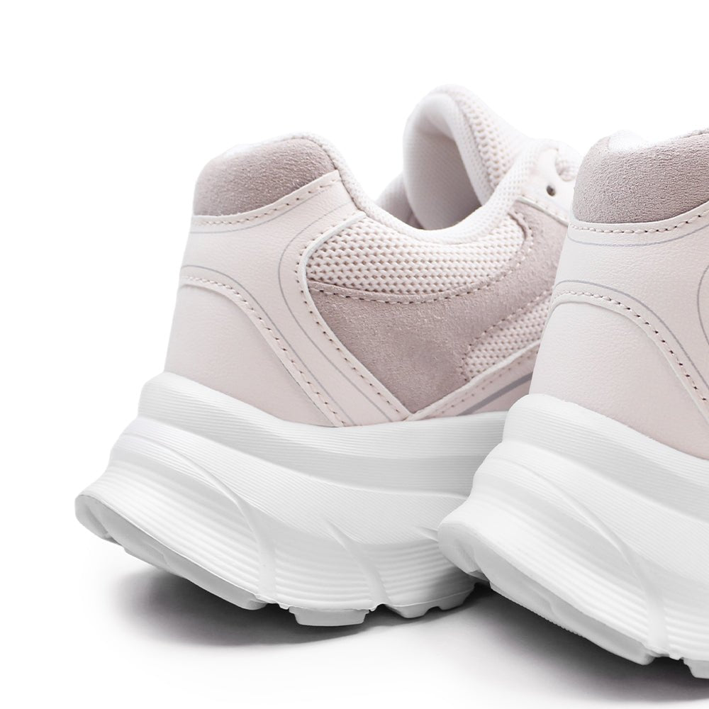 Minfot Joy Sneakers Dame Mesh Semsket skinn Rosa