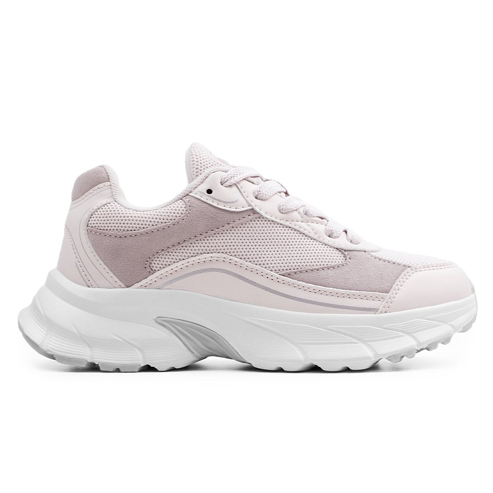Minfot Joy Sneakers Dame Mesh Semsket skinn Rosa