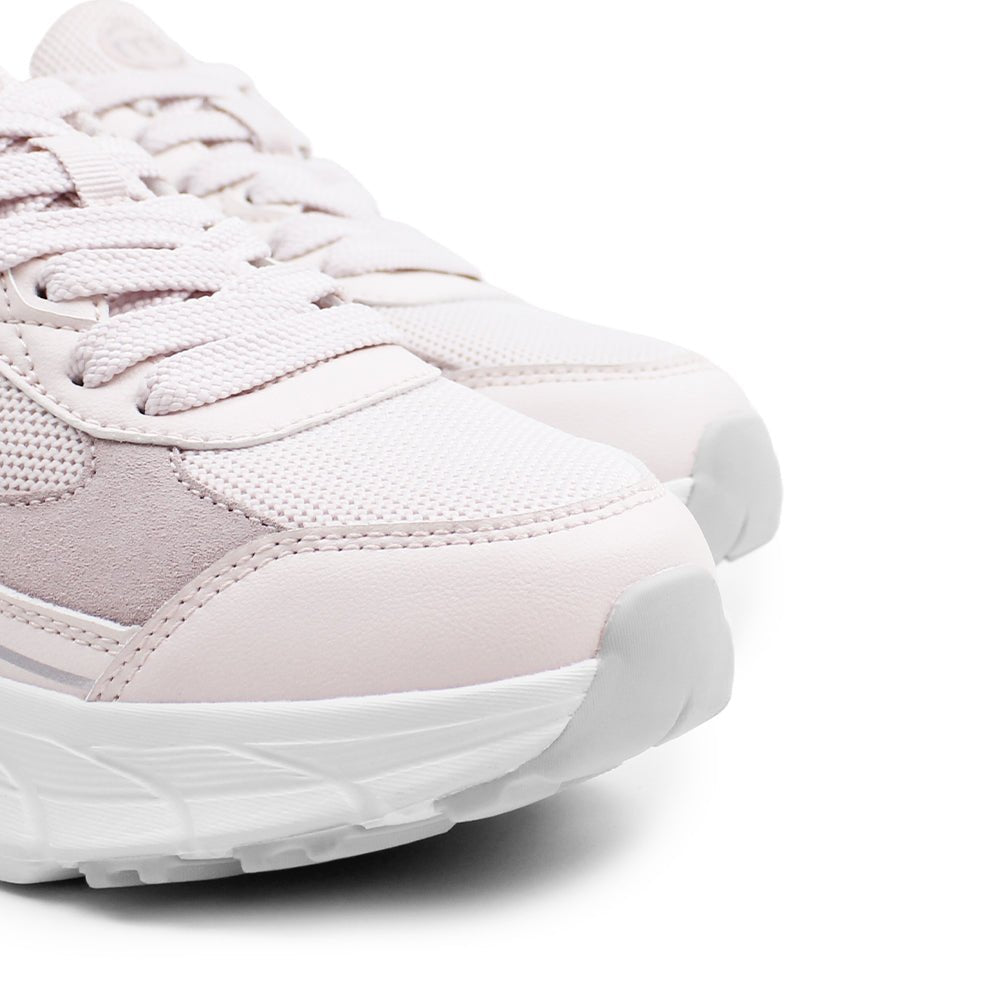 Minfot Joy Sneakers Dame Mesh Semsket skinn Rosa
