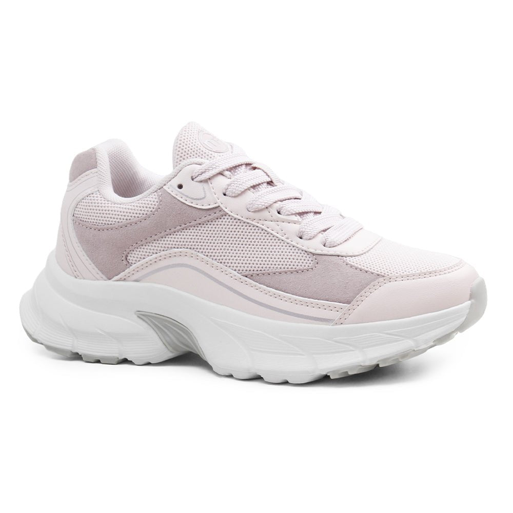 Minfot Sneaker Joy Dame Mesh Semsket skinn Rosa
