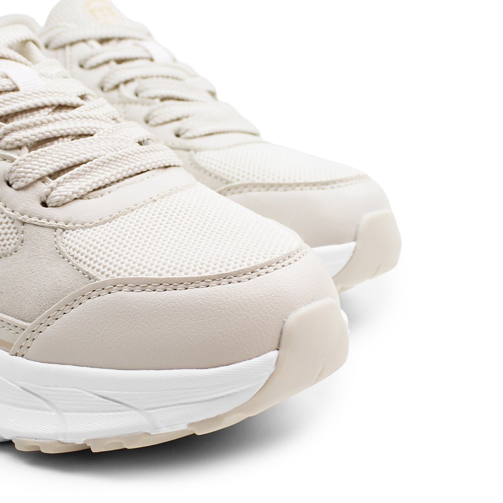 Minfot Joy Sneakers Dame Mesh Semsket skinn Sand