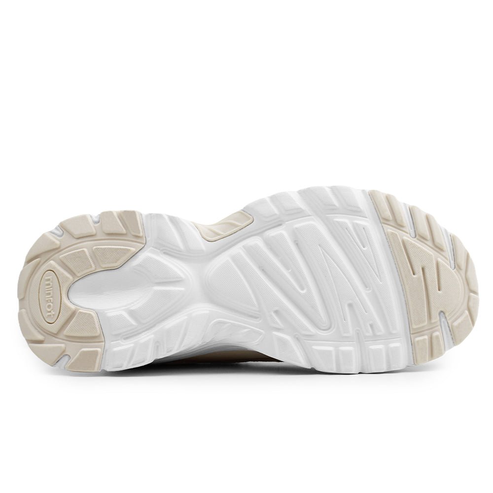 Minfot Joy Sneakers Dame Mesh Semsket skinn Sand