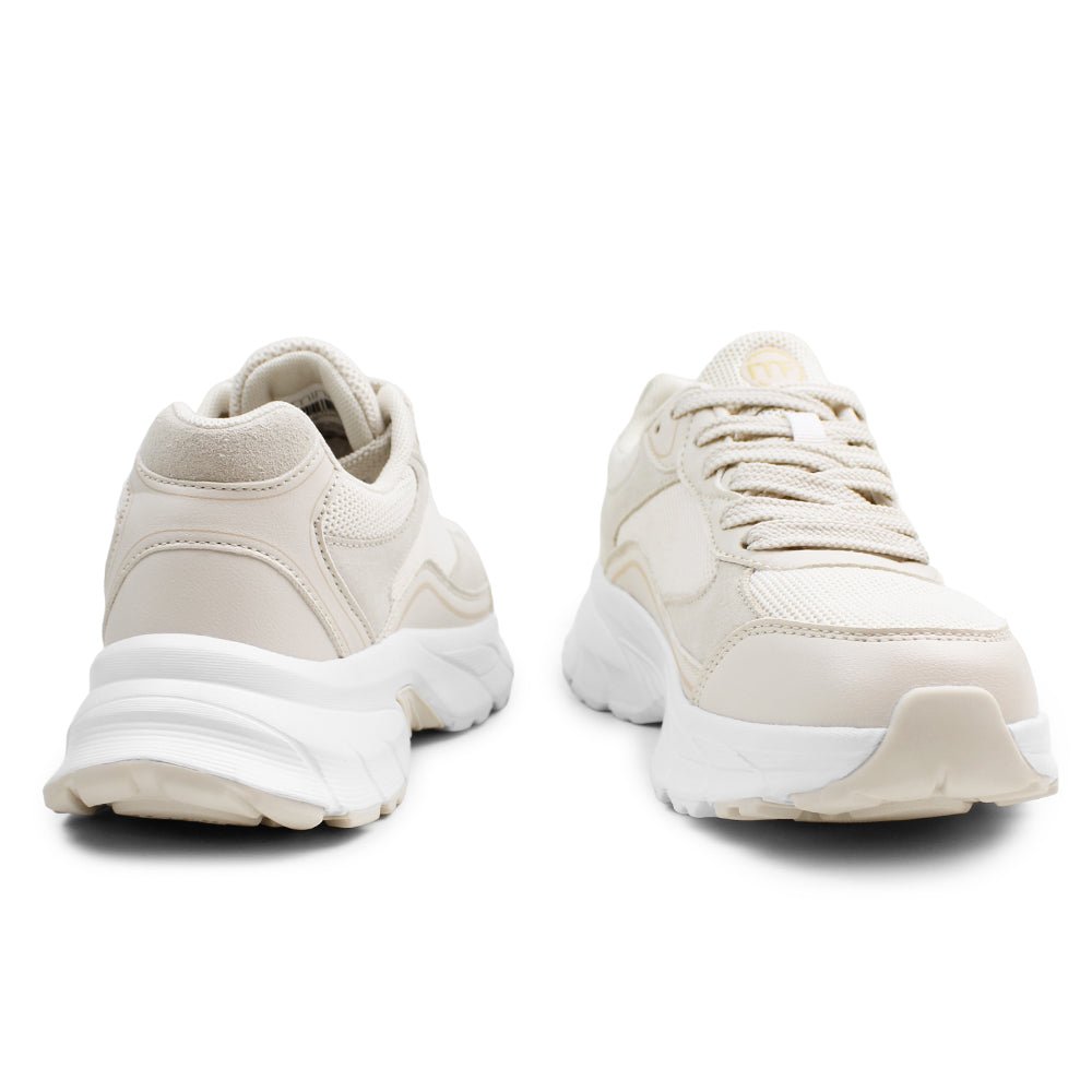 Minfot Joy Sneakers Dame Mesh Semsket skinn Sand