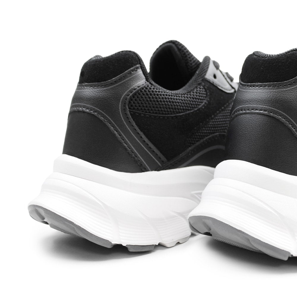 Minfot Joy Sneakers Dame Mesh Semsket skinn Svart Hvit