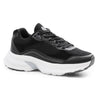 Minfot Joy Sneakers Dame Mesh Semsket skinn Svart Hvit