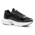 Minfot Joy Sneakers Dame Mesh Semsket skinn Svart Hvit