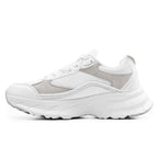 Minfot Joy Sneakers Dame Mesh Semsket skinn Hvit