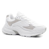 Minfot Joy Sneakers Dame Mesh Semsket skinn Hvit