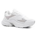 Minfot Joy Sneakers Dame Mesh Semsket skinn Hvit