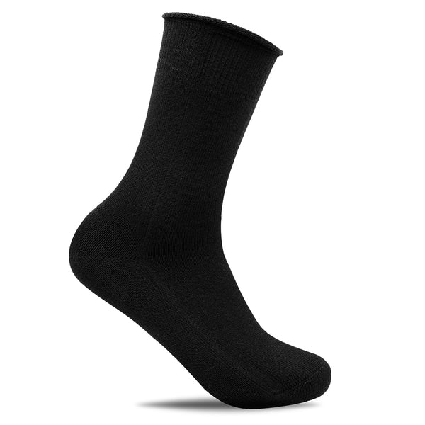 Minfot Sømløse Strømper Bomull Svart 1-pk