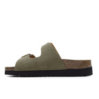 Minfot Moa Sandaler Dame Bio Semsket Skinn Olive