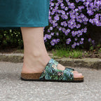 Minfot Softstep Sandaler Dame Biosandal 2-remmer Tropical Glow Svart
