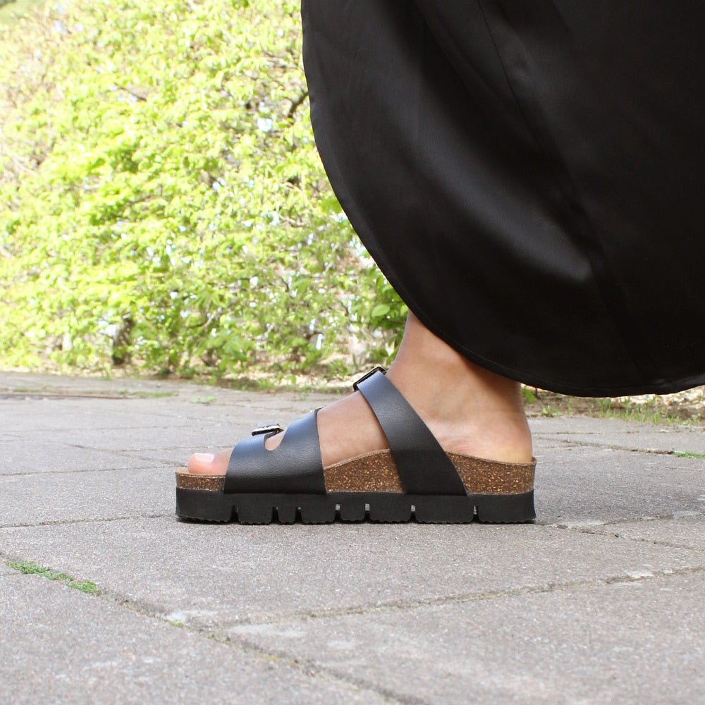 Minfot Upstep Lux Sandaler Dame Svart