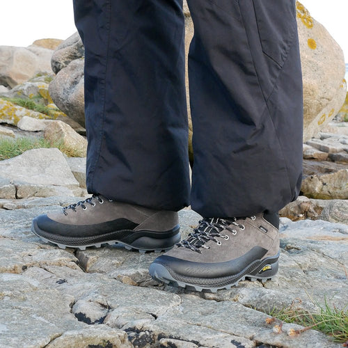 Minfot Step Mid Støvler Unisex Vannavvisende TEX Semsket skinn Stone