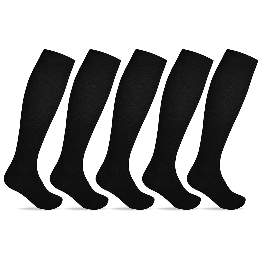 Minfot Stödstrumpor Bambu Svart 5-pack
