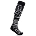 Minfot Støttestrømper Bambus Zebra Svarte 1-pak