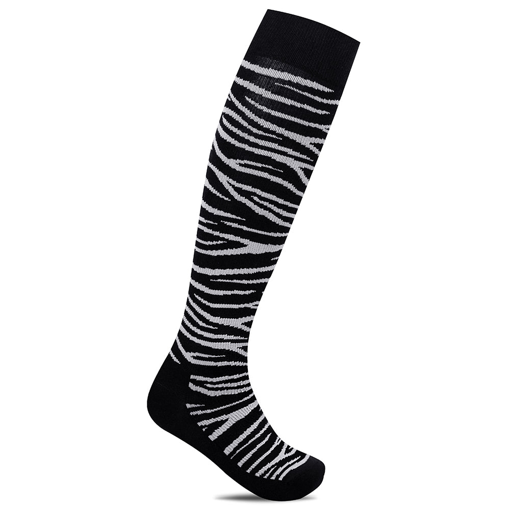 Minfot Støttestrømper Bambus Zebra Svarte 1-pak