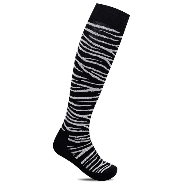 Minfot Støttestrømper Bambus Zebra Svarte 1-pak