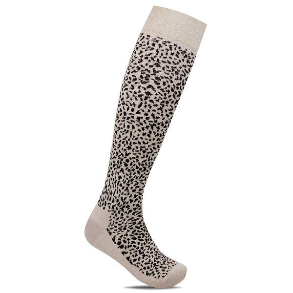 Minfot Støttestrømper Bomull Leopard Beige 1-pak