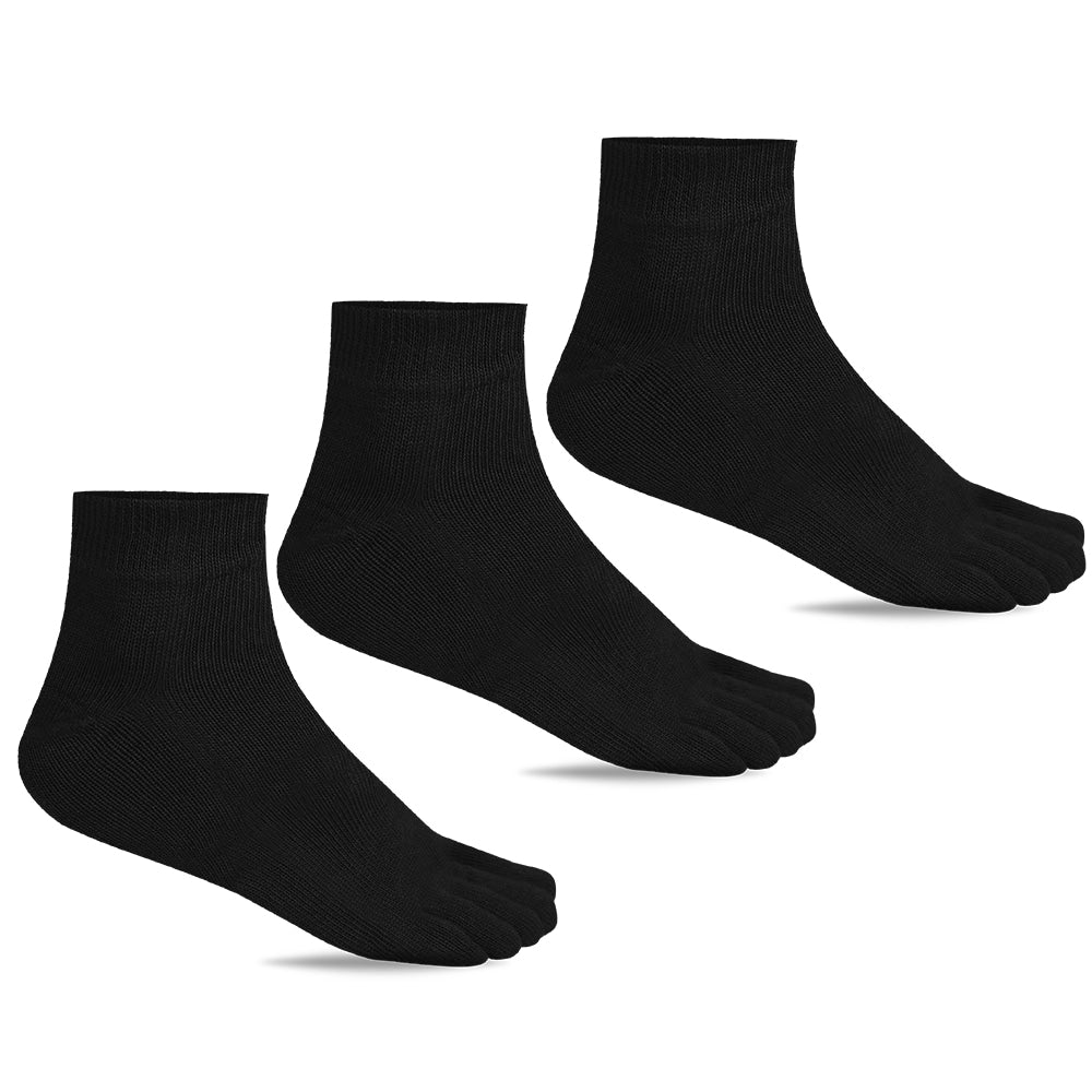 Minfot Tåstrømper Sport Svart 3-pk