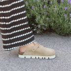 Minfot Upstep Dana Tøfler Dame Semsket skinn Taupe