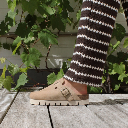 Minfot Upstep Dana Tøfler Dame Semsket skinn Taupe