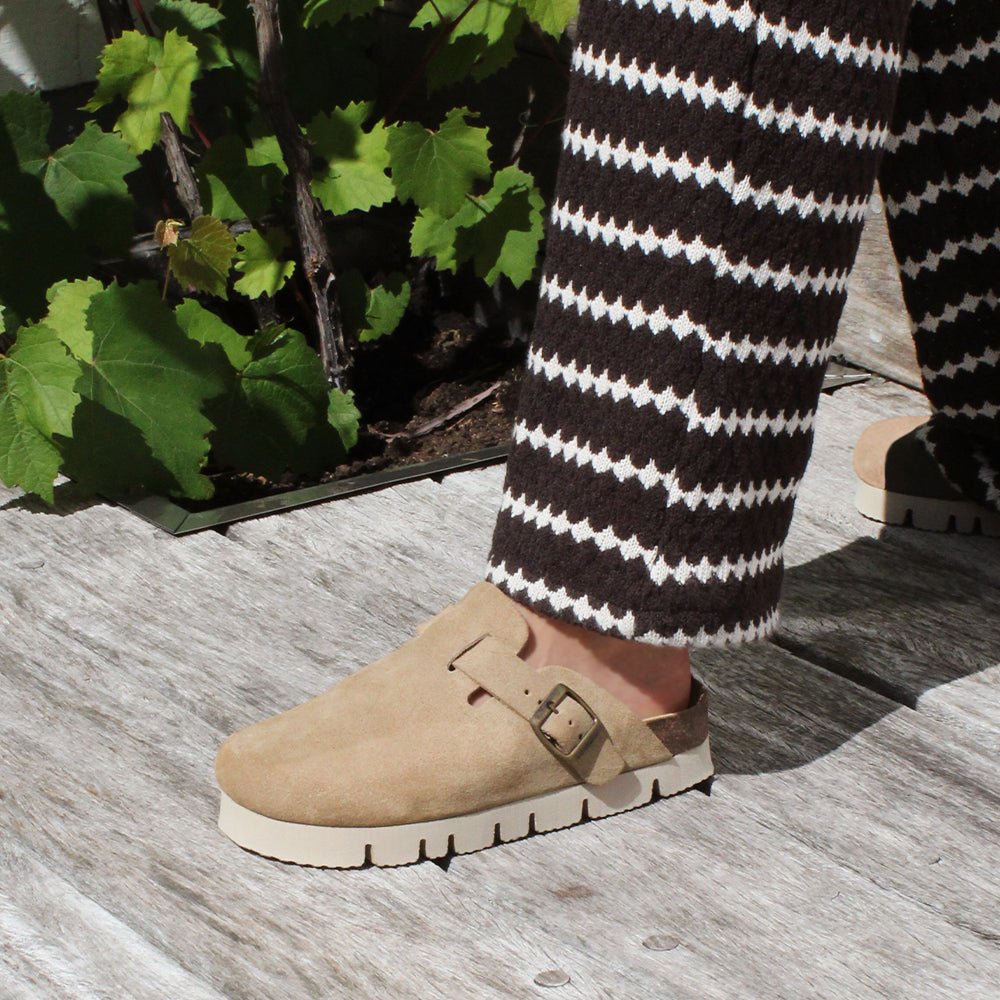 Minfot Upstep Dana Tøfler Dame Semsket skinn Taupe