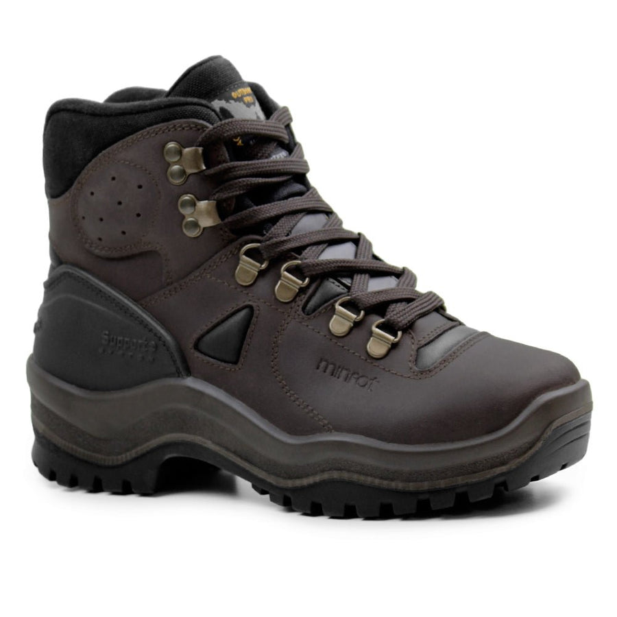 Minfot Trekker Turstøvler Unisex Vannavvisende Tex Skinn Brun