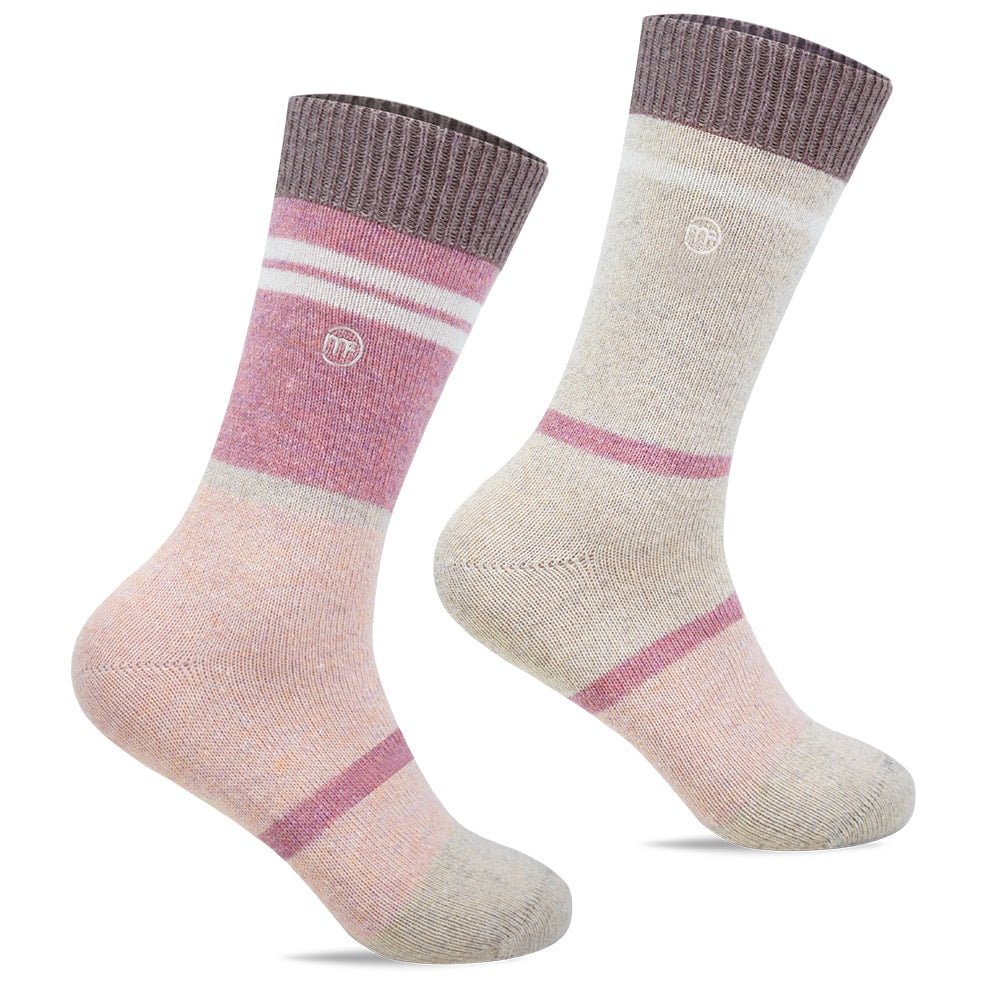 Minfot Ullstrømper Strand Korall 2-pk