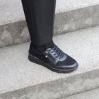 Minfot Vei Sneaker Stretch Nubuck Svart Oxid