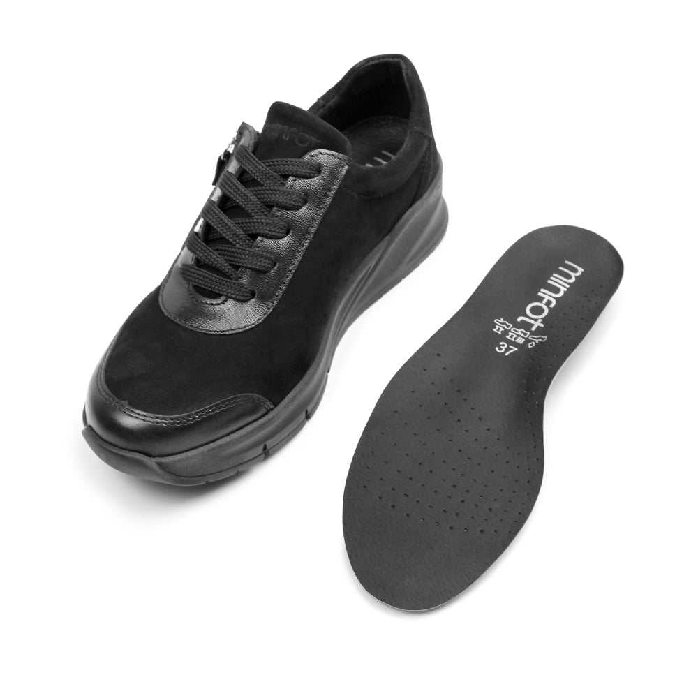 Produktbild 10 - Minfot Vei Sneaker i Stretch Nubuck, Svart Oxid