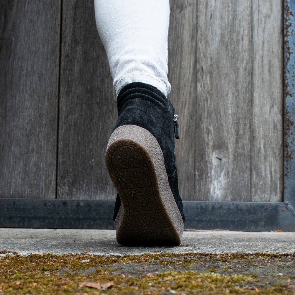 Produktbild 12 - Minfot Vera Boots Dubbel Dragkedja Mocka Svart