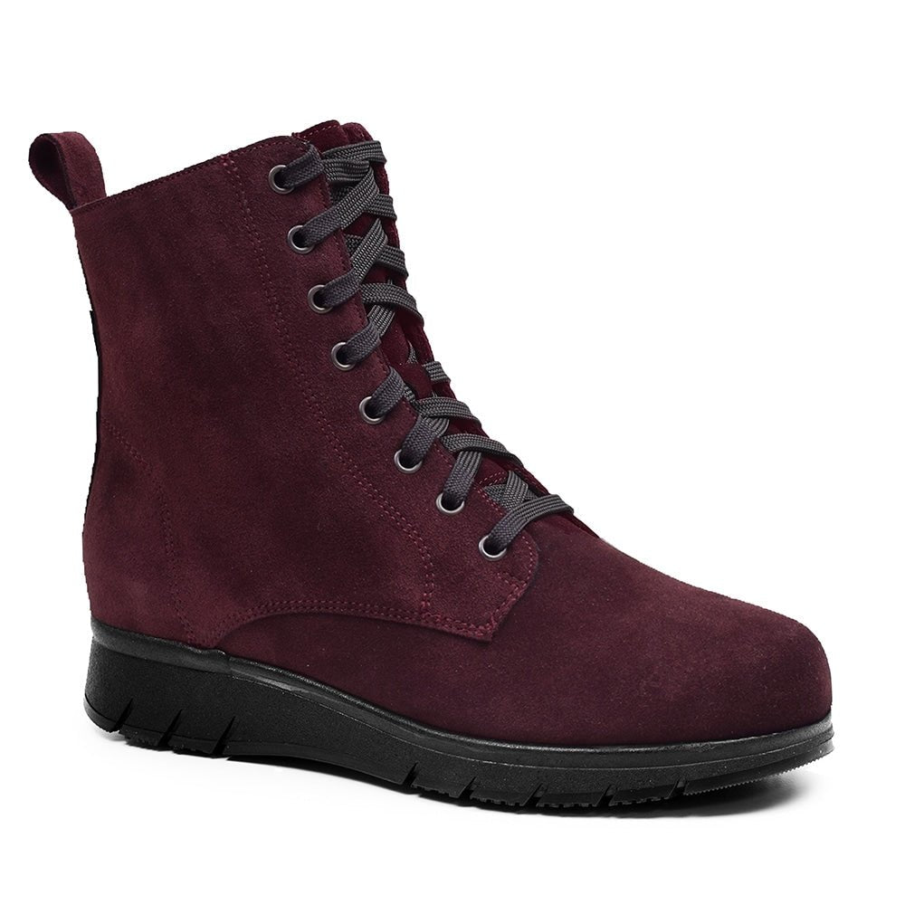Minfot Aaltonen Vinterstøvler Grip+ Zip Kiitos Semsket skinn Ull Burgunder
