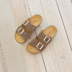 Minfot Sandaler Voss Dame Semsket skinn Taupe
