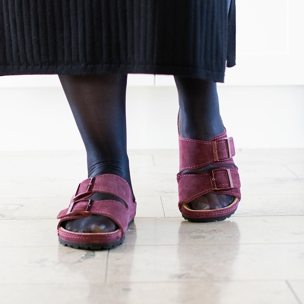 Minfot Sandaler Voss Semsket skinn Burgunder