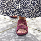 Minfot Sandaler Voss Semsket skinn Burgunder