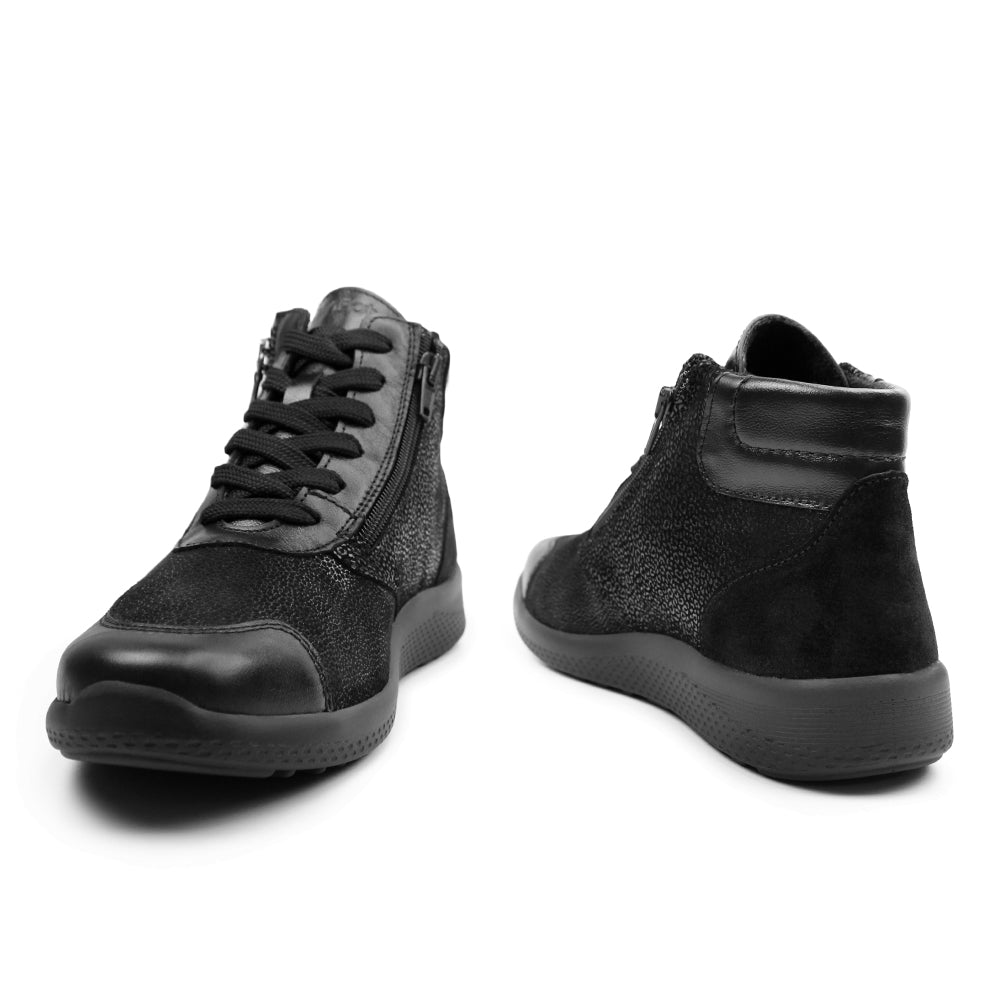 Produktbild 7 - Minfot Way Høy Sneaker Bred Stretch Svart