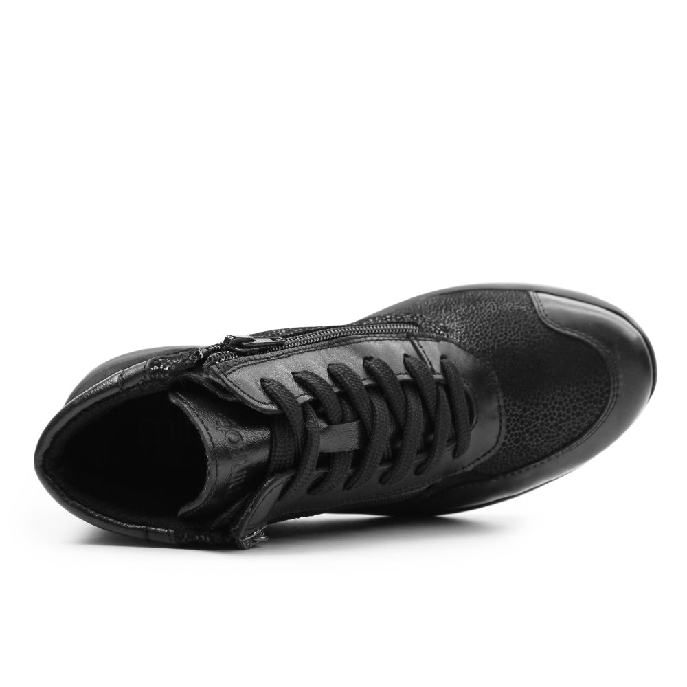 Produktbild 5 - Minfot Way Høy Sneaker Bred Stretch Svart