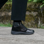Minfot Way Høy Sneaker Bred Stretch Svart