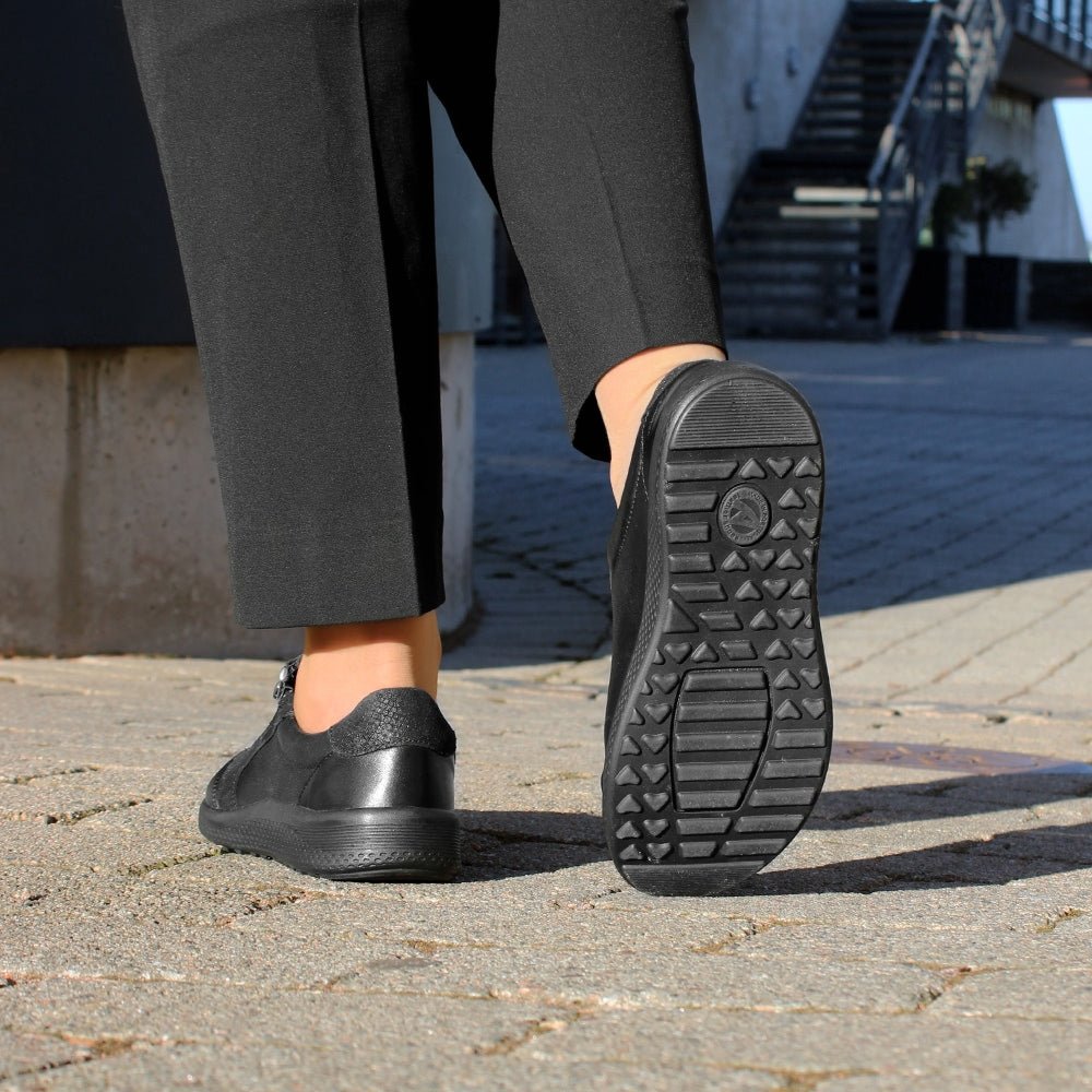 Produktbild 13 - Minfot Way Sneaker Bred Stretch Zip Svart
