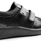 Minfot Way Sneaker Bred Stretch med Borrelås Svart
