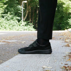 Minfot Way Sneaker Bred Stretch med Borrelås Svart