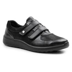 Minfot Way Sneaker Bred Stretch med Borrelås Svart